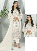 Faux Georgette Cream Festival Wear Embroidery Work Pakistani Suit